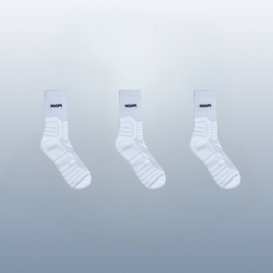 Basketball Socks White - Pack 3 Unidades